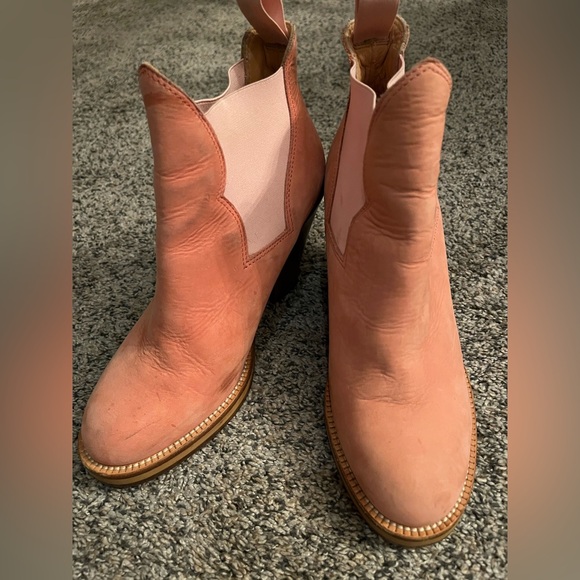 ACNE STUDIOS Star Leather Ankle Boots in pink Size 37…6.5 - Picture 1 of 8
